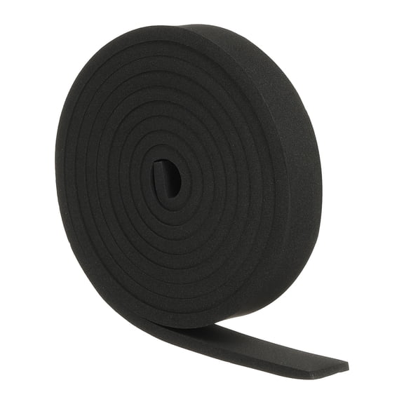 Uxcell Neoprene Foam Strip Roll 1 Roll 78.7" Long x 1" Width x 1/4" Thick High Density Weather Stripping Door Seal Strip