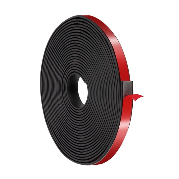 Uxcell Neoprene Rubber Strips, Self Adhesive Solid Rubber Sheet for Shock Absorption Gasket Sealing Weather Striping 1/2" Wide x 1/16" Thick x 20' Long