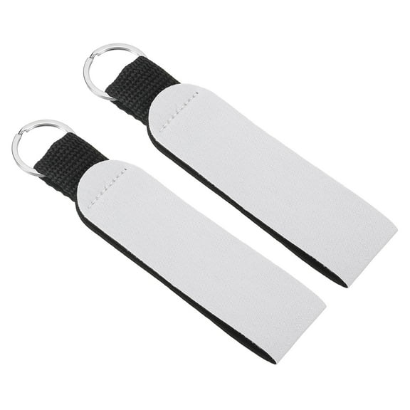 Uxcell Neoprene Wristlet Keychain Waterproof Sublimation Lanyard Blank Hand Wrist Lanyard Keychain 2 Pcs White