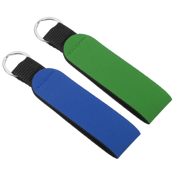 Uxcell Neoprene Wristlet Keychain Waterproof Sublimation Lanyard Hand Wrist Lanyard Keychain 2 Pcs Blue Green