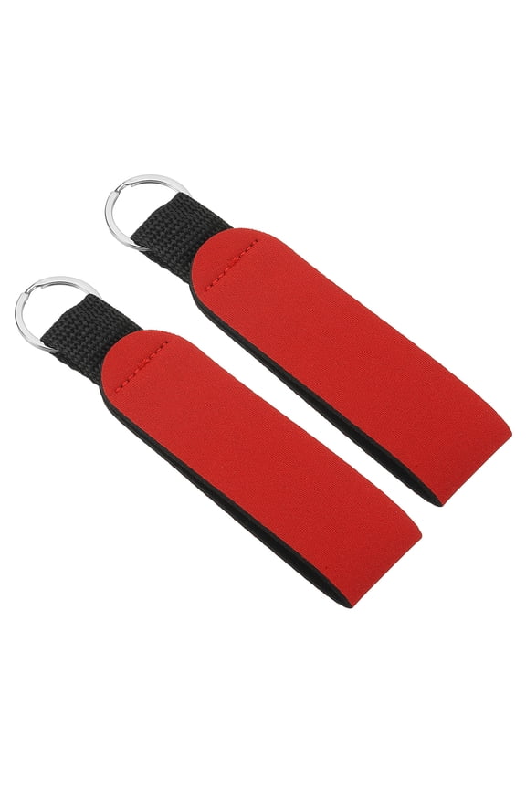 Neoprene Wristlet Keychain Waterproof Sublimation Lanyard Hand Wrist Lanyard Keychain 2 Pcs Red