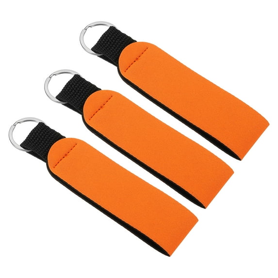 Uxcell Neoprene Wristlet Keychain Waterproof Sublimation Lanyard Hand Wrist Lanyard Keychain 3 Pcs Orange