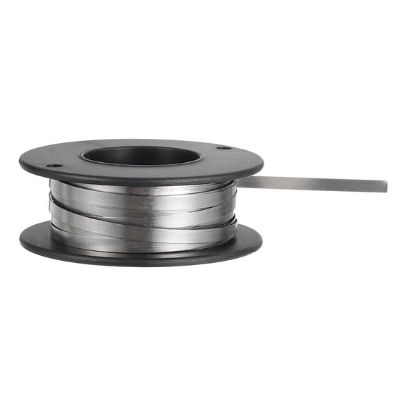 Uxcell Nichrome Flat Heater Wire 24.5ft(7.5m)x0.2mmx3mm High Temp Wire for Heating Elements, DIY Crafts, Black and Silver