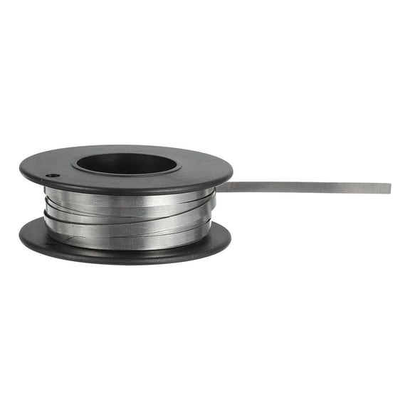 Uxcell Nichrome Flat Heater Wire 32.5ft(10m)x0.2mmx3mm High Temp Wire for Heating Elements, DIY Crafts, Black and Silver