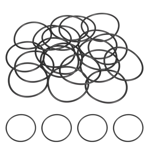 Uxcell Nitrile Rubber O Ring, (48mm OD 44mm ID mm 2mm Width) (50 Pcs), Metric Buna-N NBR Sealing Gasket Resist Oil Heat O-Rings, Suit for - Lumbing/Water Hose/Faucet/Automotive Repair