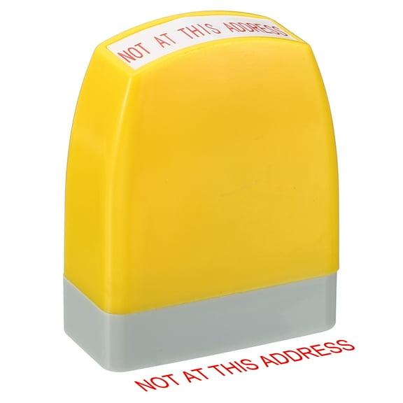 Uxcell Notice Stamp Self Inking, Office Stamps Message Stamp Business Stamp Style 1 ["No At This Address"]