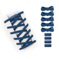 thumbnail image 1 of Uxcell No Tie Shoelaces Tieless Elastic Shoe Laces Replacement, with 4 Metal Locks Buckles Fit for Sneakers Canvas Shoes Dark Blue, 1 of 7