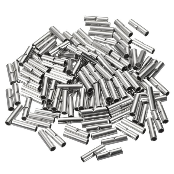 Uxcell Non-Insulated Butt Crimp Terminals 16-14 AWG for Electrical Wire DIY Pack of 150