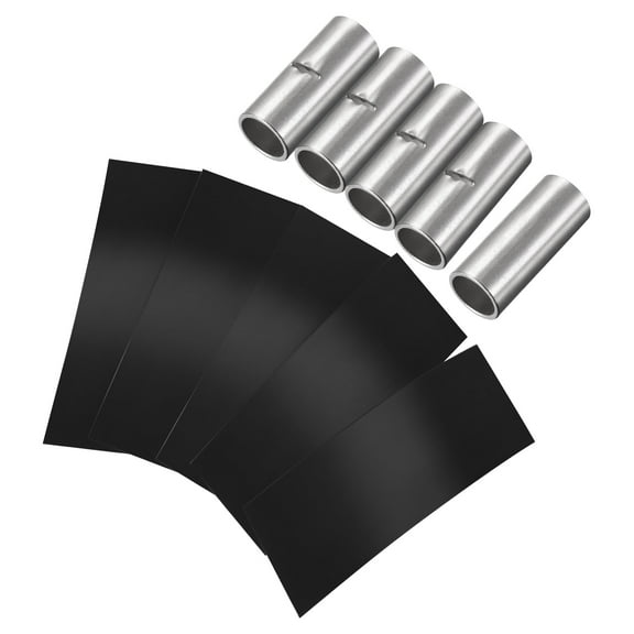 Uxcell Non-Insulated Copper Wire Crimp Connector Terminals 2 AWG with Heat Shrink Tubing for Electrical, Pack of 5