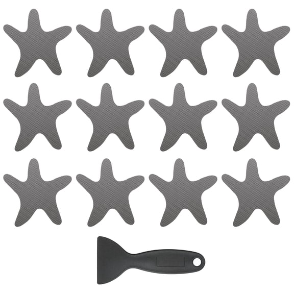 Uxcell Non Slip Bathtub Stickers, Anti Slip Shower Stickers with Scraper Bathroom Shower Floor Decals Gray