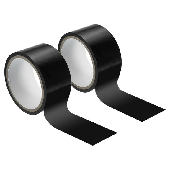 Uxcell Non Stick Static Tapes 2 in X 49 ft, 2 Roll Duct Tape No Glue Electrostatic Adsorption Tape, Black