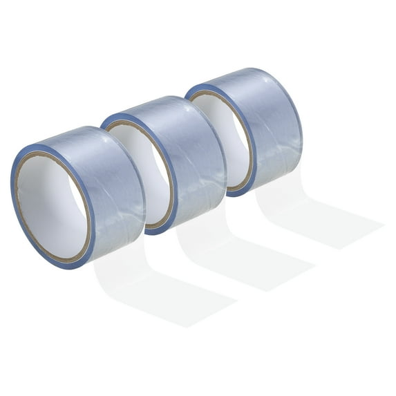 Uxcell Non Stick Static Tapes 2 in X 49 ft, 3 Roll Duct Tape No Glue Electrostatic Adsorption Tape, Transparent