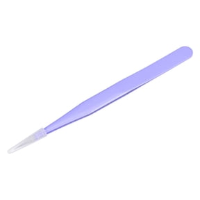 Uxcell Non-magnetic Straight Tip Tweezer Anti-static Precision Multifunctional Purple