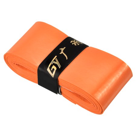 Uxcell NonSlip PU Overgrip Racket Grip Tape for Tennis Badminton, Orange 3 Pack