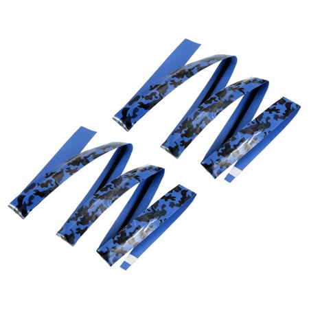 Uxcell NonSlip PU Tennis Racket Overgrip Grip Tape with Damping Ridges, Blue 2 Pack