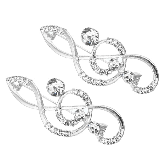 Uxcell Note Safety Decorative Pin, 2Pcs Anti Exposure, Silver