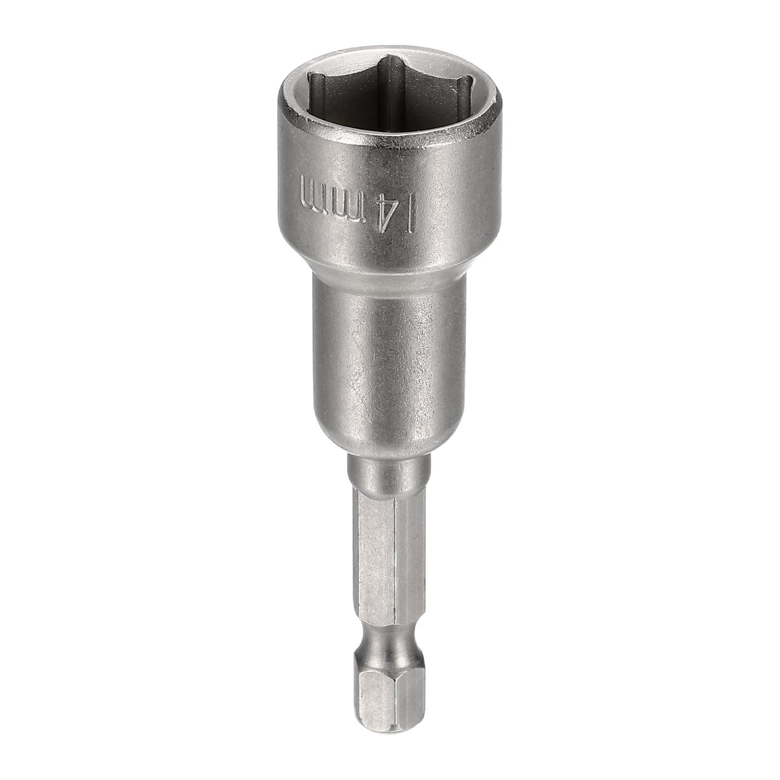 Uxcell Nut Driver Drill Bit 14mm Metric Socket 1/4" Hex Shank 2.56 ...