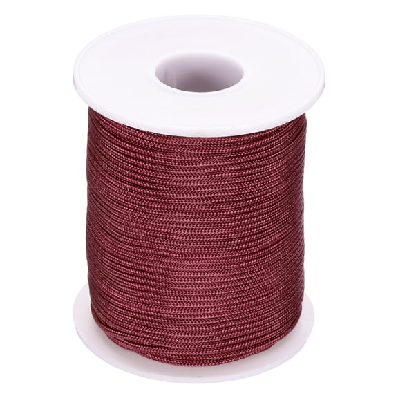 Uxcell Nylon Cord, Bracelet String Braided Nylon Thread for Jewelry Making Red 55 Yard
