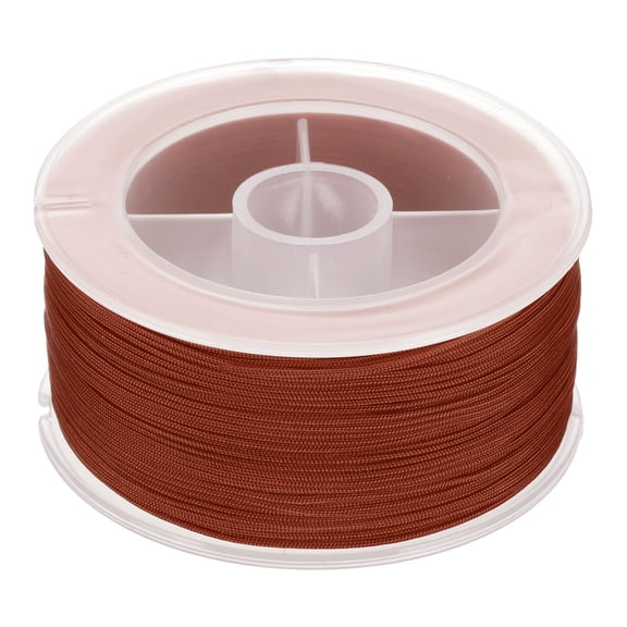 Uxcell Nylon Cords, Bracelet String Braided Nylon Thread for Jewelry Making Light Brown