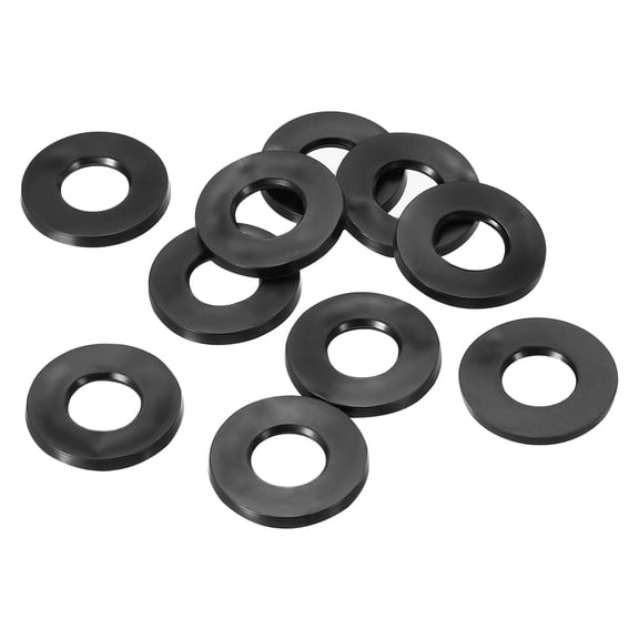 Uxcell Nylon Flat Washer Sealing Spacer Gasket Ring for Pipe Water Fastener Bolt 18 mm  mm 8  1.5 mm