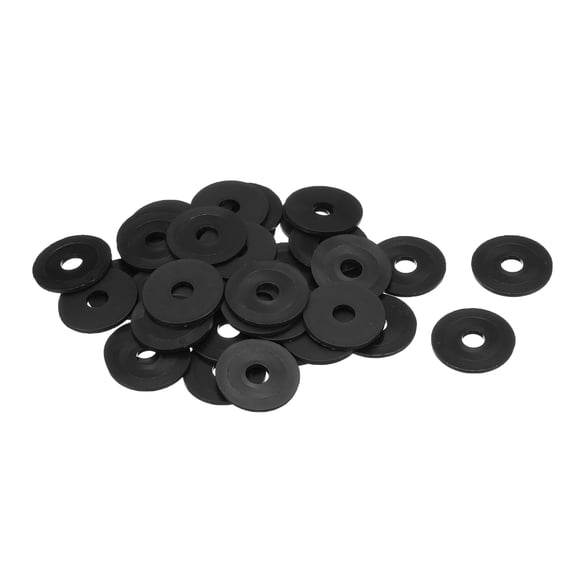 Uxcell Nylon Flat Washers ID OD Thick Black M8x30mmx2mm 40 pack