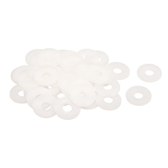 Uxcell Nylon Flat Washers ID OD Thick White M10x30mmx2mm 40 pack