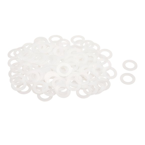 Uxcell Nylon Flat Washers ID OD Thick White M12x20mmx1mm 120 pack
