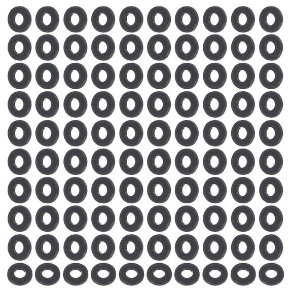 Uxcell Nylon Flat Washers Plastic Sealing Flat Round Washer Spacer Gaskets for Plumbing Faucet Hose Black M3x7x1mm 120Pcs