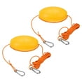 thumbnail image 1 of Uxcell Nylon Float Rope Tow Line with Stainless Steel Hook Drift Rope Marker Buoy 2 Pcs Orange 20FT, 1 of 6