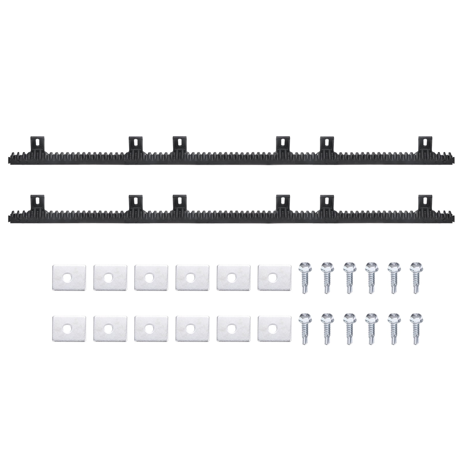 Uxcell Nylon Gear Rack, 2 Pack Total 6.6 ft Heavy Duty Reinforced Rack ...
