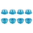 thumbnail image 1 of Uxcell Nylon Insert Hex Lock Nuts, 8pack - M6 x 1mm Aluminum Alloy Self-Locking Nut, Anodizing Flange Lock Nut for Fasteners(Sky Blue), 1 of 6