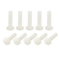 thumbnail image 1 of Uxcell Nylon Machine Screws, M5x20mm Slotted Pan Head Fasteners Bolts, White 50Pack, 1 of 4