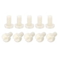 thumbnail image 1 of Uxcell Nylon Machine Screws, M6x12mm Slotted Pan Head Fasteners Bolts, White 50Pack, 1 of 4