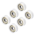 thumbnail image 1 of Uxcell Nylon Pulley Wheel 8x26x11mm 608zz Bearing Sliding Conveyor Roller Wheel, White, 6 Pack, 1 of 5
