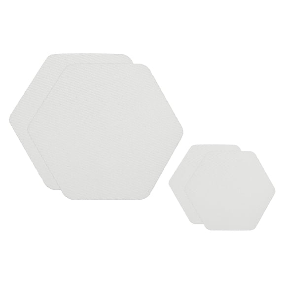 Uxcell Nylon Repair Patches 2.5"x2.5" / 1.5"x1.5", 4 Pack Fabric Repair Tape, White