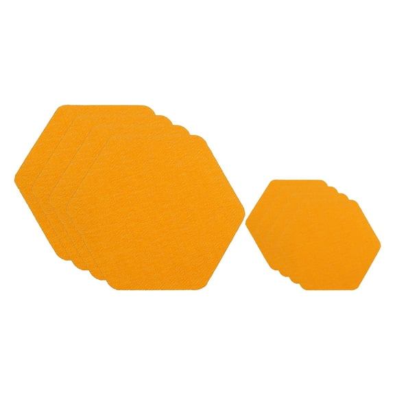 Uxcell Nylon Repair Patches 2.5"x2.5" / 1.5"x1.5", 8 Pack Fabric Repair Tape, Orange