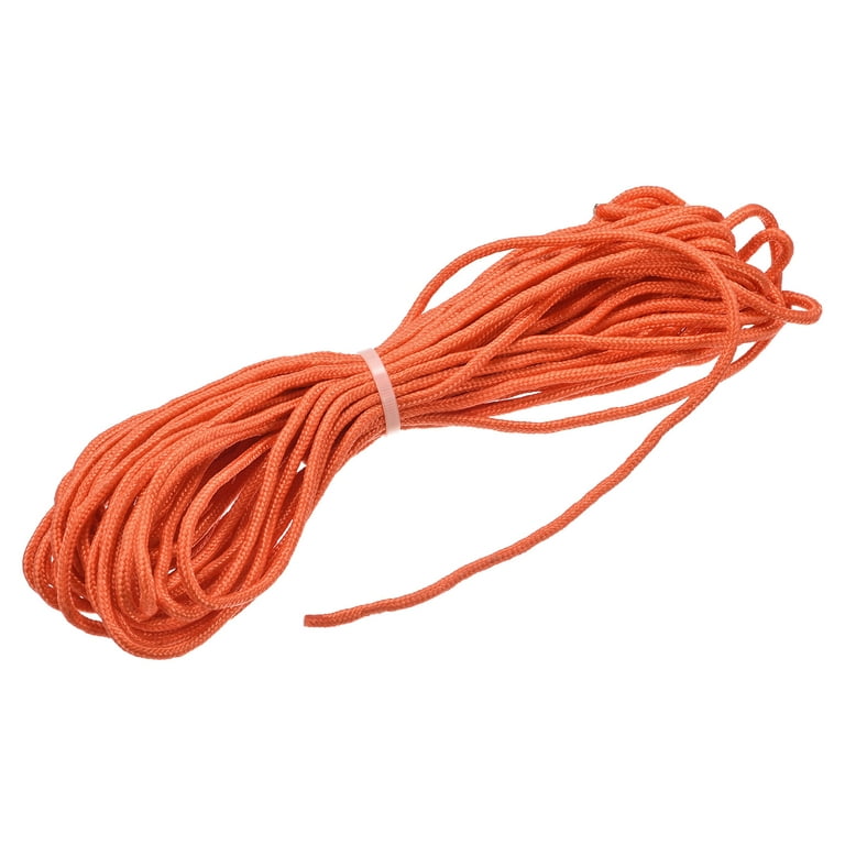 Polypropylene Rope Braid Cord 20M/66ft 2mm Dia Orange for Indoor