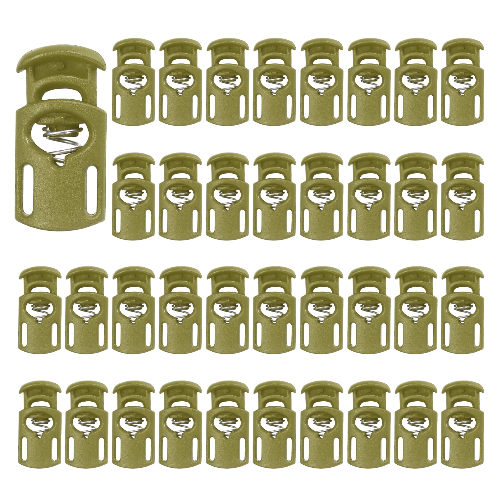 Drawstring Quick Lock Uxcell Nylon Spring Cord Locks, 50Pcs Elastic Toggle Stop Slider Clamp ...
