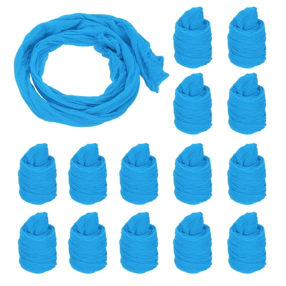 Uxcell Nylon Stockings Flower Fabric, 65cm/25.6" DIY Floral Crafting Kit (Sky Blue, Pack of 25)