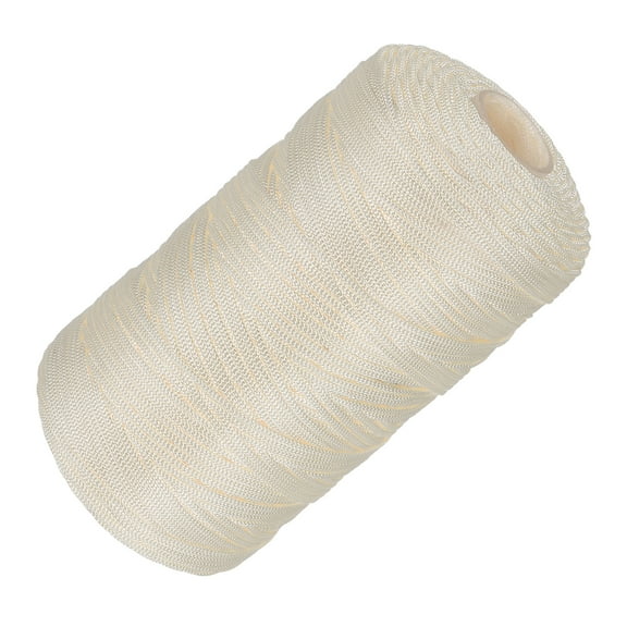 Uxcell Nylon String Cord 1.5mm x 218 Yards Rope Braided Thread Beading Cord for Jewelry Making Supplies Creamy White