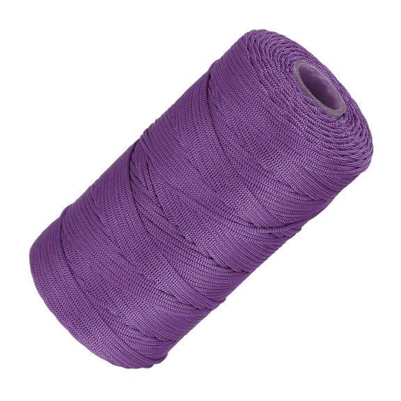Uxcell Nylon String Cord 1.5mm x 218 Yards Macrame Rope Braided Thread Twine for Jewelry Making, Purple