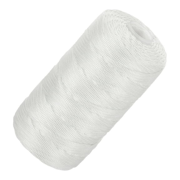 Uxcell Nylon String Cord 1.5mm x 218Yards Rope Braided Thread Beading Cord,Pure White