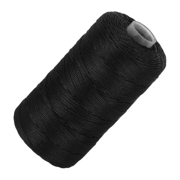 Uxcell Nylon String Cord 2.5mm x 218Yards Rope Braided Thread Beading Cord,Black