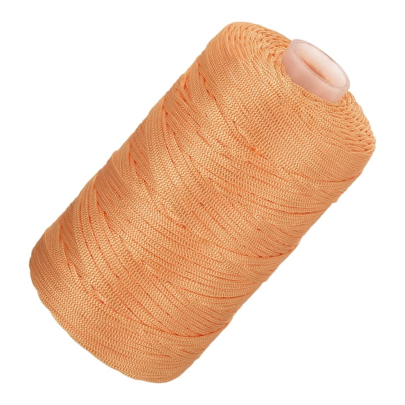 Uxcell Nylon String Cord 2.5mm x 218 Yards Rope Braided Thread Beading Cord for Jewelry Making Supplies Pure Orange