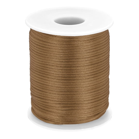 Uxcell Nylon String Cord 2mm x 55 Yards Thread Twine String Beading Cord,Beige