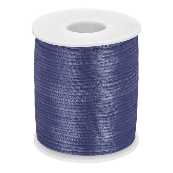 Uxcell Nylon String Cord 2mm x 55 Yards Thread Twine String Beading Cord,Dark Blue