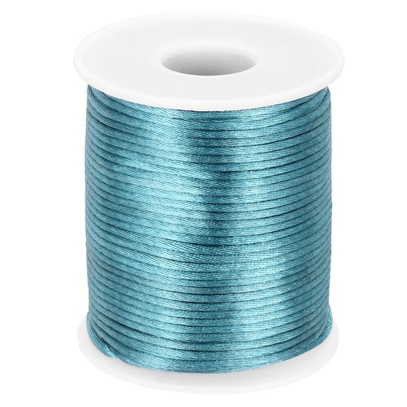 Uxcell Nylon String Cord 2mm x 55 Yards Thread Twine String Beading Cord,Light Blue