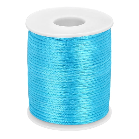 Uxcell Nylon String Cord 2mm x 55 Yards Thread Twine String Beading Cord,Sky Blue