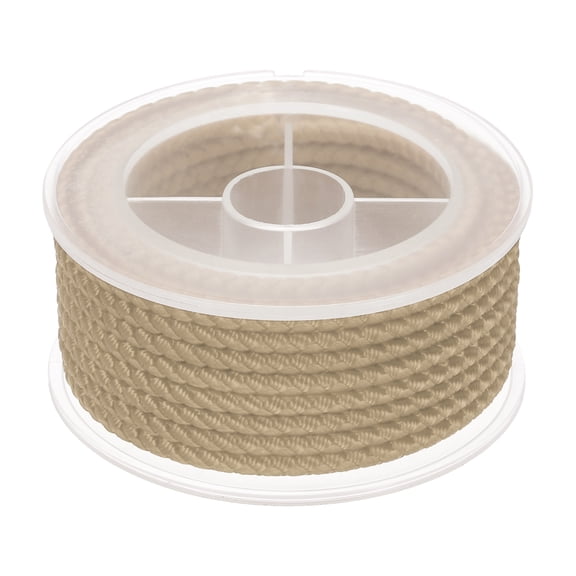 Uxcell Nylon Thread Twine Beading Cord, 13ft Stretchy Braided Bracelets String Cord for Jewelry Making, Khaki