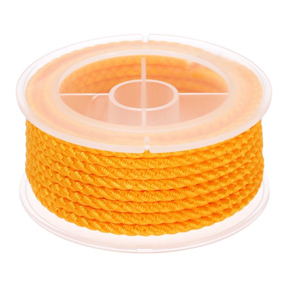 Uxcell Nylon Thread Twine Beading Cord, 13ft Stretchy Braided Bracelets String Cord for Jewelry Making, Orange